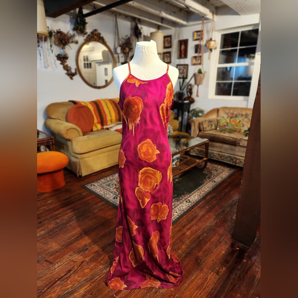 Vintage La Belle Floral Maxi Dress